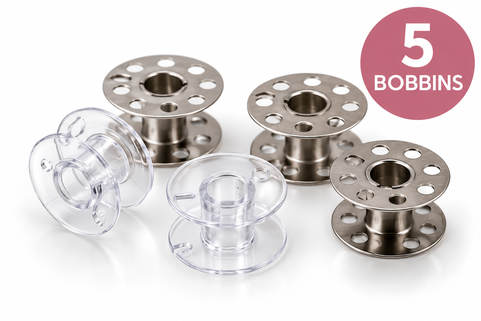 5 × Sewing Machine Bobbins – Handy spare bobbins for preparing and storing commonly used thread colours. Bobbins will be supplied to suit the student’s sewing machine where applicable.